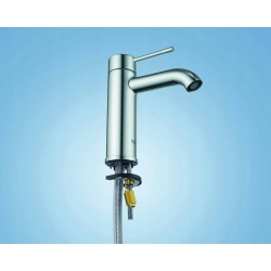 Bateria umywalkowa stojąca Grohe Essence New srebrny