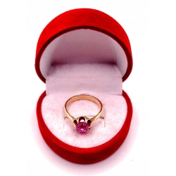 Złoty pierścionek z różowym kamieniem PR.583 W:3,16gr R.14 InterSKLEP