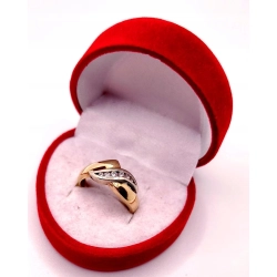 Złoty pierścionek z Cyrkoniami PR.585 W:4,14gr R.11 InterSKLEP