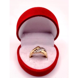 Złoty pierścionek z Cyrkoniami PR.585 W:4,14gr R.11 InterSKLEP