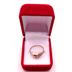 Złoty pierścionek z Cyrkoniami PR.585 W:1,25gr R.11 InterSKLEP