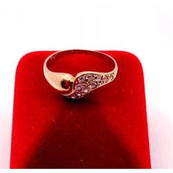 Złoty pierścionek z Cyrkoniami PR.585 W:1,25gr R.11 InterSKLEP