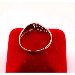 Złoty pierścionek z Cyrkoniami PR.585 W:1,25gr R.11 InterSKLEP