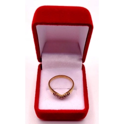 Złoty pierścionek z Cyrkoniami PR.585 W:1,97gr R.11 InterSKLEP