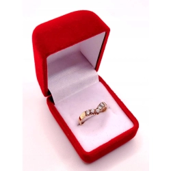 Złoty pierścionek z Cyrkoniami PR.585 W:1,97gr R.11 InterSKLEP