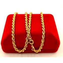 Złoty łańcuszek Kordel Pr.585 W:6,94gr Dł:47cm Szer:4mm