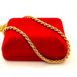 Złoty łańcuszek Kordel Pr.585 W:6,94gr Dł:47cm Szer:4mm