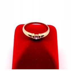 Złoty pierścionek z Cyrkonią PR.585 W:2,08gr R.16 InterSKLEP