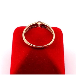 Złoty pierścionek z Cyrkonią PR.585 W:2,08gr R.16 InterSKLEP