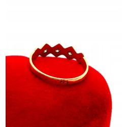 Złoty pierścionek z Cyrkoniami Pr.585 W:1,31gr Roz.10