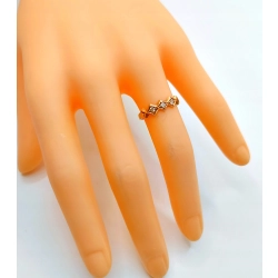 Złoty pierścionek z Cyrkoniami Pr.585 W:1,31gr Roz.10