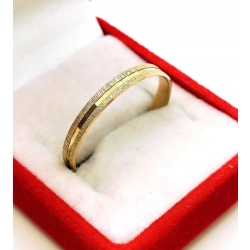 Złota obrączka zdobiona Szer.3mm Pr.333 W:1,27gr Roz.26