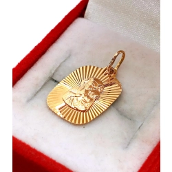 Złota zawieszka medalik blaszka z Maryją Pr.585 W:1,06gr Nowa