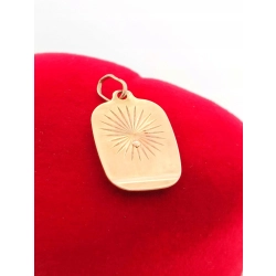 Złota zawieszka medalik blaszka z Maryją Pr.585 W:1,06gr Nowa