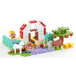 Marioinex klocki WAFFLE mini FARMER - Domek Pani weterynarz, 100 elementów