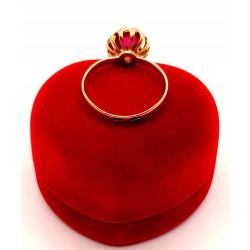 Złoty pierścionek z różowym kamieniem PR.583 W:2,44gr R.18 InterSKLEP