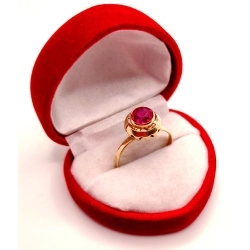 Złoty pierścionek z różowym kamieniem PR.583 W:2,44gr R.18 InterSKLEP