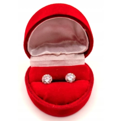 Złote kolczyki z Cyrkoniami sztyft PR.375 W:1,22gr InterSKLEP