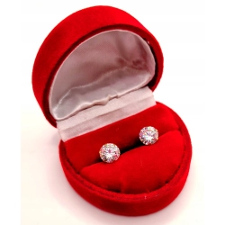 Złote kolczyki z Cyrkoniami sztyft PR.375 W:1,22gr InterSKLEP