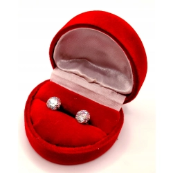 Złote kolczyki z Cyrkoniami sztyft PR.375 W:1,22gr InterSKLEP