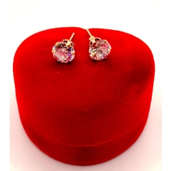 Złote kolczyki z Cyrkoniami sztyft PR.375 W:1,22gr InterSKLEP