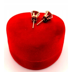 Złote kolczyki z Cyrkoniami sztyft PR.375 W:1,22gr InterSKLEP