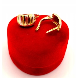 Złote kolczyki w paski PR.585 W:1,94gr InterSKLEP