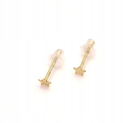 Złote kolczyki Gwiazdki dziecięce PR.333 W:0,12gr InterSKLEP