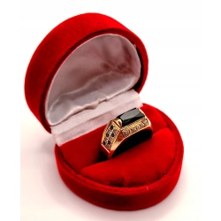 Złoty Sygnet z cyrkoniami PR.585 W:6,04gr R.17 InterSKLEP