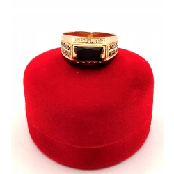 Złoty Sygnet z cyrkoniami PR.585 W:6,04gr R.17 InterSKLEP