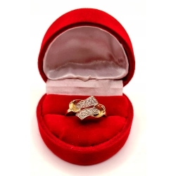 Złoty pierścionek z Cyrkoniami PR.585 W:2,34gr R.20 InterSKLEP