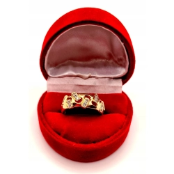 Złoty pierścionek z Cyrkoniami PR.585 W:2,66gr R.16 InterSKLEP