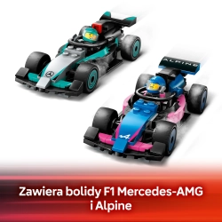 LEGO City 60444 F1 Garaż i bolidy Mercedes-AMG i Alpine