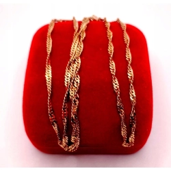 Złoty łańcuszek Singapur PR.585 W:4,48gr Dł.51cm InterSKLEP