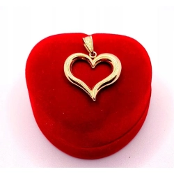 Złota zawieszka Serce PR.585 W:1,20gr InterSKLEP