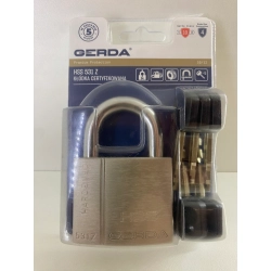 Kłódka jarzmowa na klucz Gerda 5sztuk kluczy InterSKLEP Pewniak