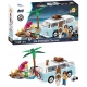 Klocki COBI 24617 Volkswagen T2A Kombi surfing, plaża, rower, figurka kota