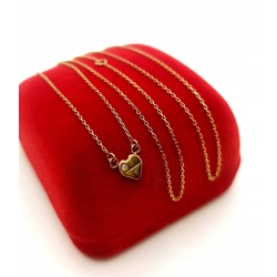 Złoty łańcuszek celebrytka serce Pr.333 W:1,06gr Dł:42-45,5cm