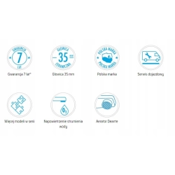 Bateria wannowo-prysznicowa jednouchwytowa ścienna Deante Alpinia srebrny