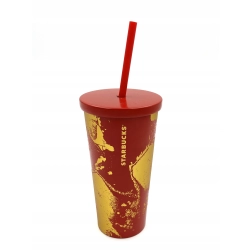 Kubek termiczny Starbucks 0,5 l czerwony winter gold