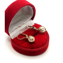 Złote kolczyki z Perłami wiszące PR.585 W:3,22gr InterSKLEP