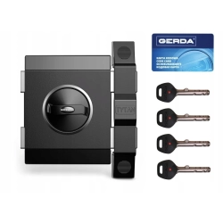 Zamek nawierzchniowy Gerda Tytan ZX czarny atest prawa InterSKLEP