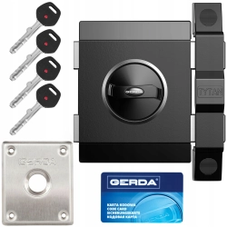 Zamek nawierzchniowy Gerda Tytan ZX czarny atest prawa InterSKLEP