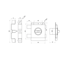 Zamek nawierzchniowy Gerda Tytan ZX czarny atest prawa InterSKLEP
