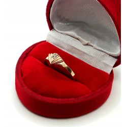 Złoty pierścionek z cyrkonią Pr.583 W:1,88gr Roz.14