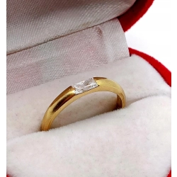 Złoty pierścionek z Cyrkonią Pr.583 W:1,76gr Roz.13