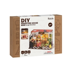 Model drewniany DIY Rolife Miniature House DG165 Warsztat samochodowy