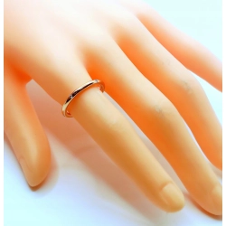 Złota obrączka z diamentami 5szt 0,068ct Pr.585 W:2,77gr Roz.15