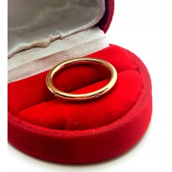 Złota obrączka z diamentami 5szt 0,068ct Pr.585 W:2,77gr Roz.15