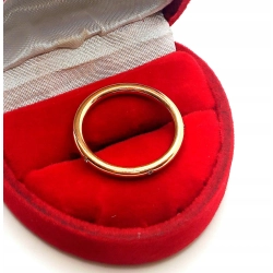 Złota obrączka z diamentami 5szt 0,068ct Pr.585 W:2,77gr Roz.15